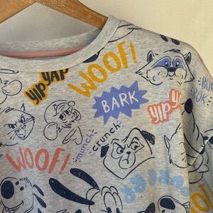 Disney Brand pullover sweatshirt “Critters” 80% ORGANIC cotton polyester L/S M L